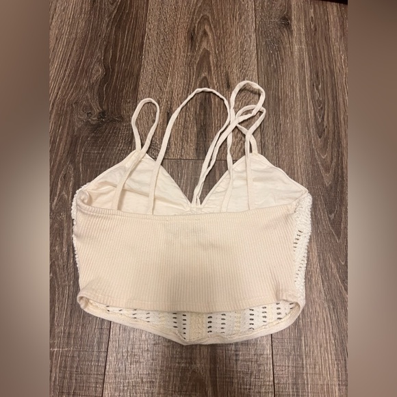 Zara Women’s Crochet Ivory Crop Top Tank Size M - Picture 4 of 4